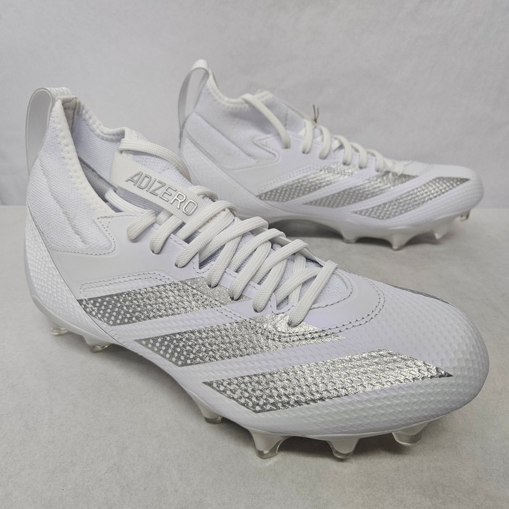 Adidas Adizero‎ Impact Football Cleats IH5957 White Silver Metallic Men Size 8.5